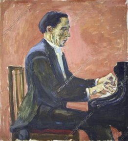 Ritratto di pianista francese Alfred Cortot