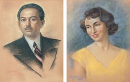 Ritratto di Raden Mas Soedibio e sua moglie