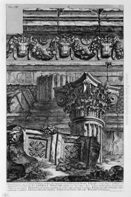 Dimostazione vari ornamenti del Tempio di Vesta