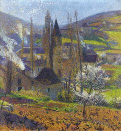 Labastide in primavera dietro il Presbytere