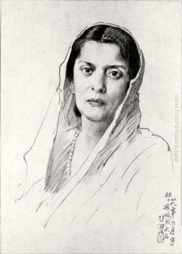 Un ritratto di una donna indiana.