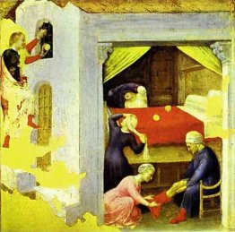 San Nicola e le tre sfere dell'oro, della predella del trittico