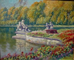 Lago e Giardini con Statuario Paesaggio