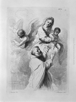 La Vergine col Bambino e San Giovanni, del Guercino