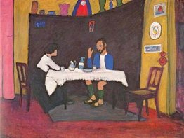 Kandinsky e Erma Bossi al tavolo in Murnau Casa