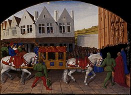 Arrivo dell'imperatore Carlo IV di fronte a Saint Denis