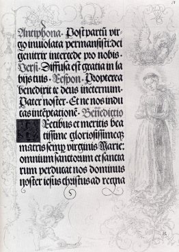 Pagine di disegni marginale per l'imperatore Maximilian`s Libro