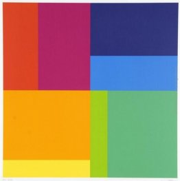Bewegung von acht Farben um eine Achse