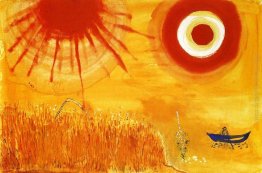 Un campo di grano in un pomeriggio d'estate