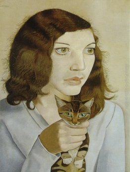 Ragazza con un gattino