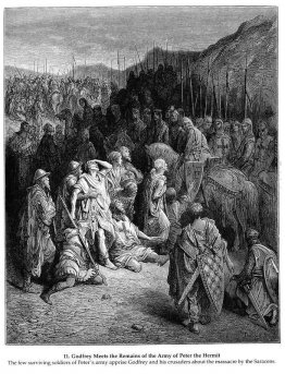 Godfrey incontra i resti dell'esercito di Pietro l'Eremita