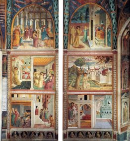 Scene della vita di S. Francesco (parete nord)