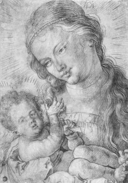 Madonna col bambino in mezza lunghezza