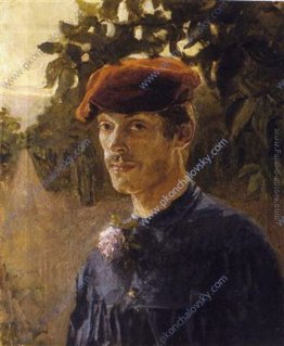 Ritratto del fratello dell'artista, Maxim Petrovic, con tappo