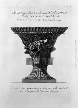 Vaso antico di argilla, che si vede nella collezione disegnata d