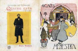 Pubblicità per taverna "Quattro gatti"