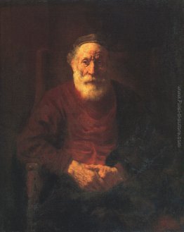 Ritratto di un uomo anziano in Red
