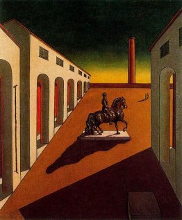 Piazza italiana con statua equestre