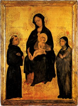 Madonna in gloria tra San Francesco e Santa Chiara Gentile da Fa