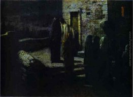 Gesù con i discepoli Andando fuori nel giardino del Getsemani do