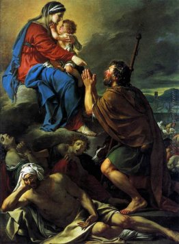 San Rocco pregare la Vergine per la fine della peste