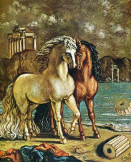 Antichi Cavalli sulla riva del Mar Egeo