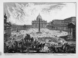 Portico Vista del insegne Basilica Vaticana e Piazza coll`ampio