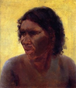 Ritratto di una donna aborigena (Maria Yulgilbar)