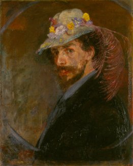 Autoritratto con cappello fiorito