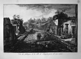 L'ingresso alla città di Pompei con le fabbriche esistenti al di
