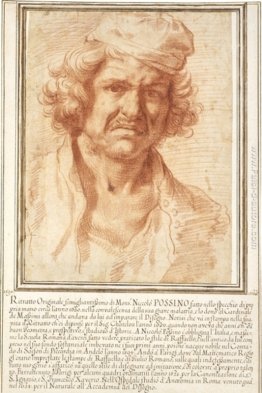 Autoritratto di Nicolas Poussin del 1630, mentre il recupero da
