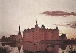 Palazzo di Frederiksborg nella luce della sera