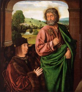 Pietro II duca di Borbone presentata da San Pietro, ala mano sin
