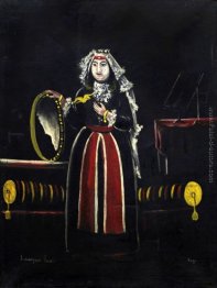 Donna georgiana con tamburello