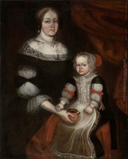 Mrs. Richard Patteshall (Martha Woody) e del bambino