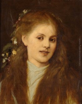 Donna con i fiori tra i capelli