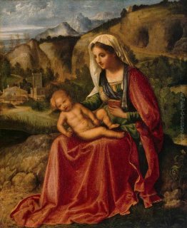 Madonna col Bambino in un paesaggio