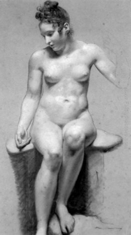 Seduti Nudo Femminile