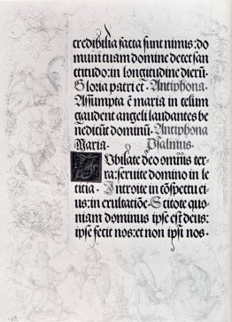 Pagine di disegni marginale per l'imperatore Maximilian`s Libro