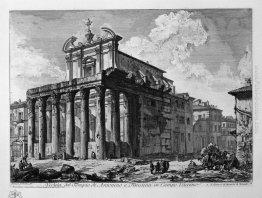 Veduta del Tempio di Antonino e Faustina nel Campo Vaccino