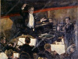 Direttore Nikolai Semenovich Golovanov e orchestra