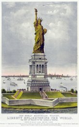 La grande statua di Bartholdi, Libertà illuminare il mondo. Il d