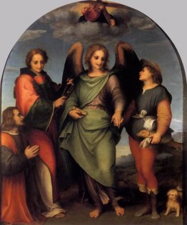 Arcangelo Raffaele con Tobia, San Lorenzo e il donatore Leonardo