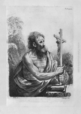 San Girolamo in atto di contemplazione del Crocifisso, del Guerc