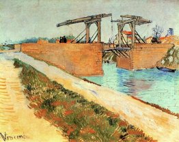 Il ponte di Langlois a Arles con la strada lungo il canale