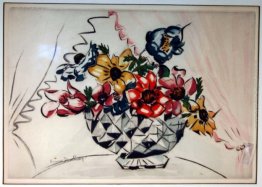 Vaso di fiori (litografia con Jacques Villon)