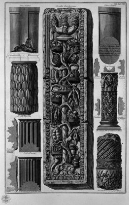 Rocchi di colonne e bassorilievi di ville romane