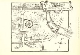 Mappa di Kensington Gardens di Peter Pan