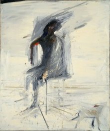 L'uomo seduto con il cane