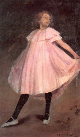 Dancer in un abito rosa